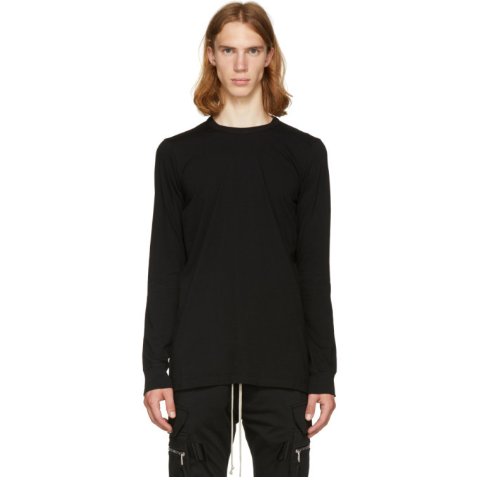 Rick Owens Black Long Sleeve Level T-Shirt Rick Owens