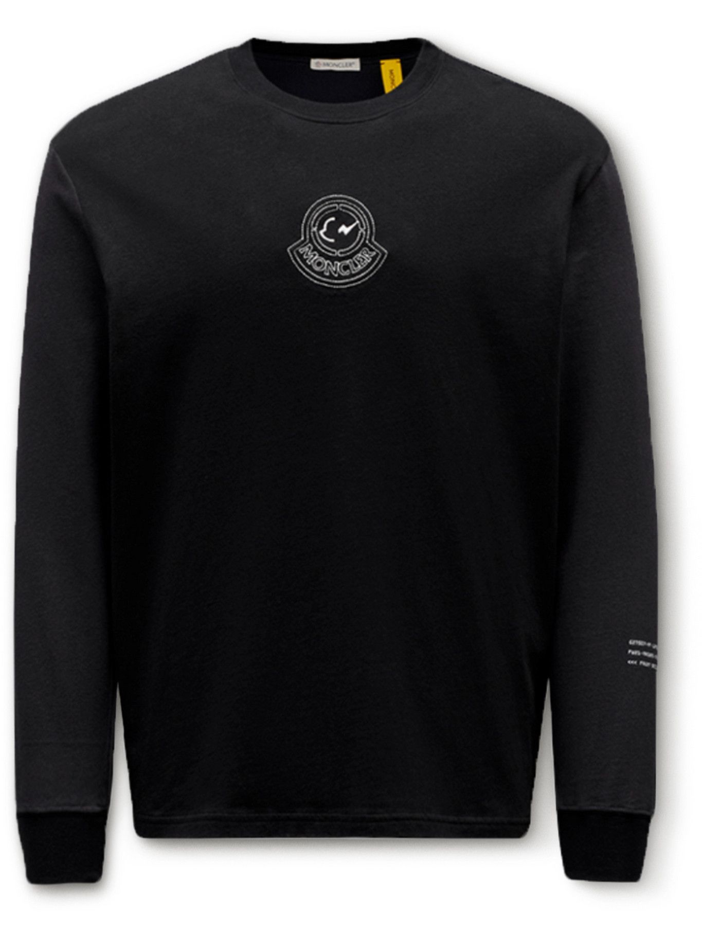 Moncler Genius Fragment 7 Printed Cotton Jersey T Shirt Black Moncler Genius 5091