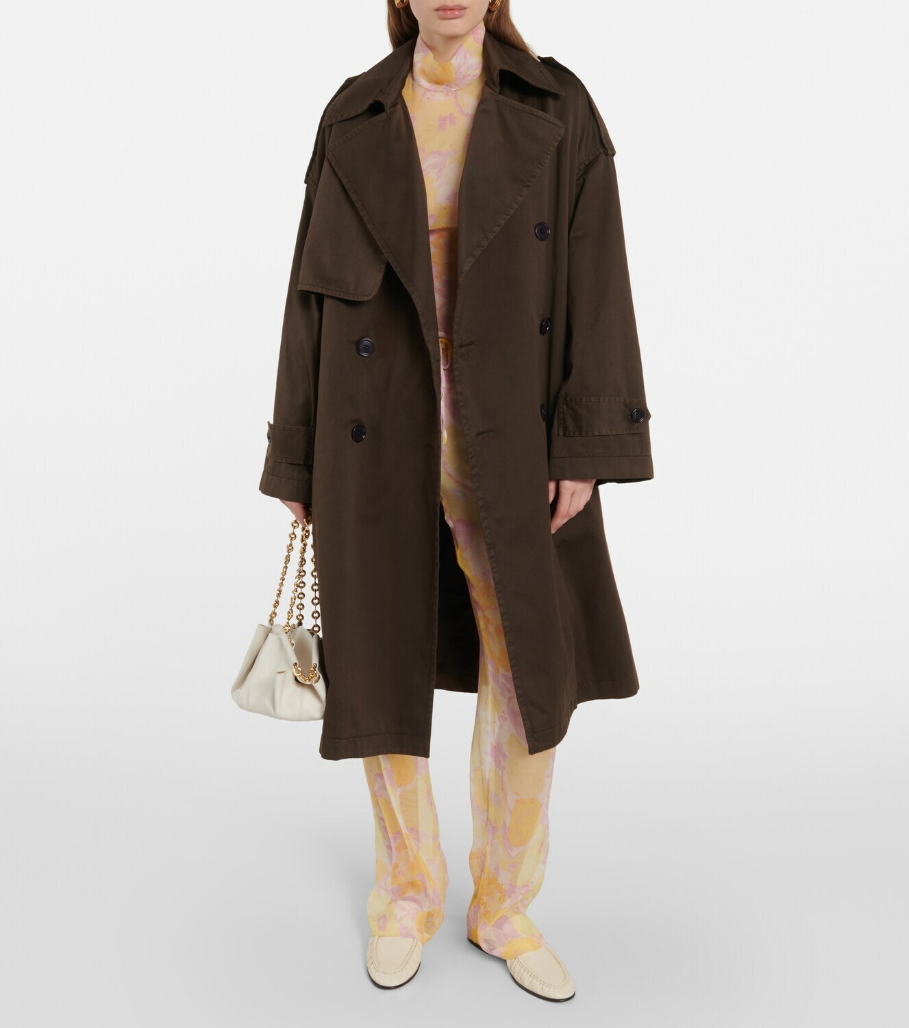 Dries Van Noten - Double-breasted cotton trench coat Dries Van Noten