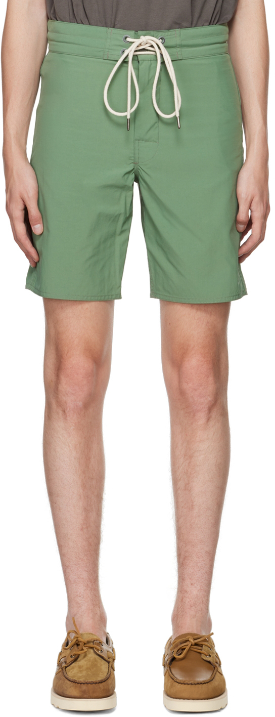 RRL Green LaceUp Swim Shorts RRL