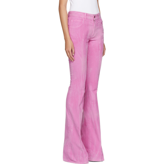 gucci pink corduroy pants