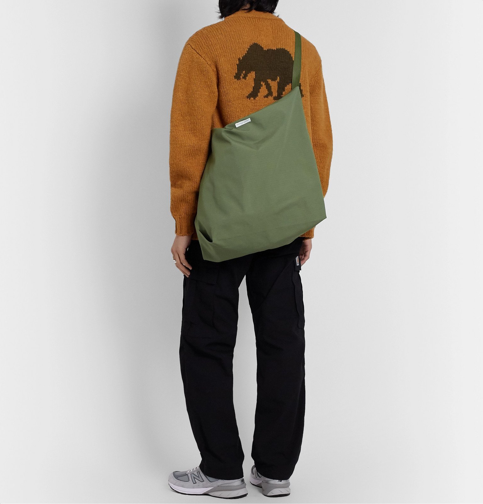 Engineered Garments Carry All Cotton Ripstop Tote Bag Green Engineered Garments