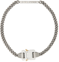 1017 ALYX 9SM Silver Chain Logo Buckle Necklace