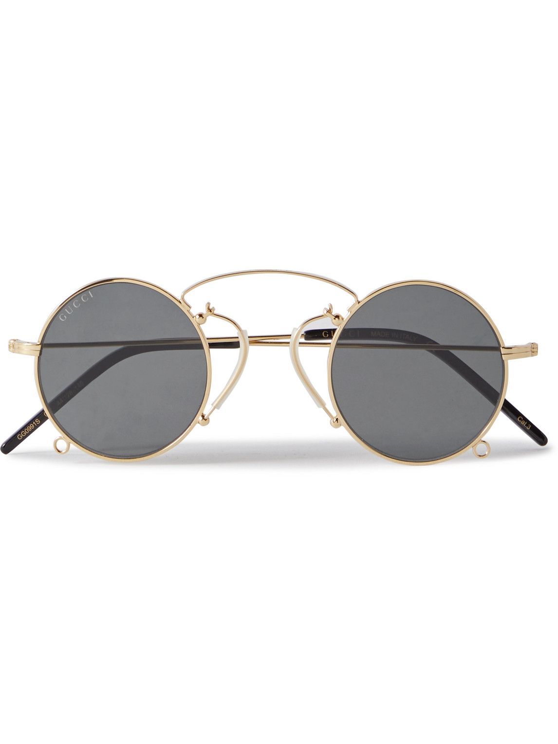Souvenir Draai vast influenza Gucci Eyewear - Round-Frame Gold-Tone Sunglasses Gucci
