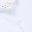 Oliver Spencer - Grandad-Collar Striped Linen Shirt - Blue