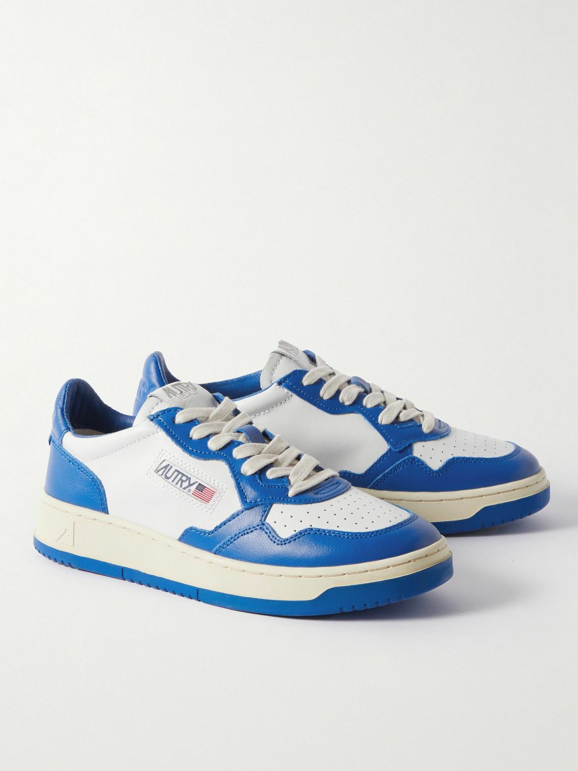 Autry - Medalist Two-Tone Leather Sneakers - Blue Autry