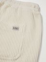 Oliver Spencer - Weston Straight-Leg Ribbed Organic Cotton-Blend Velour Drawstring Shorts - Neutrals