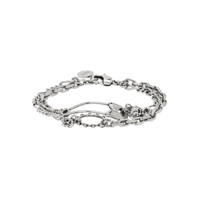 Alexander McQueen Silver Safety Pin Bracelet Alexander McQueen