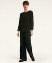 Brooks Brothers Women's Crepe Crew Neck Blouse | Black