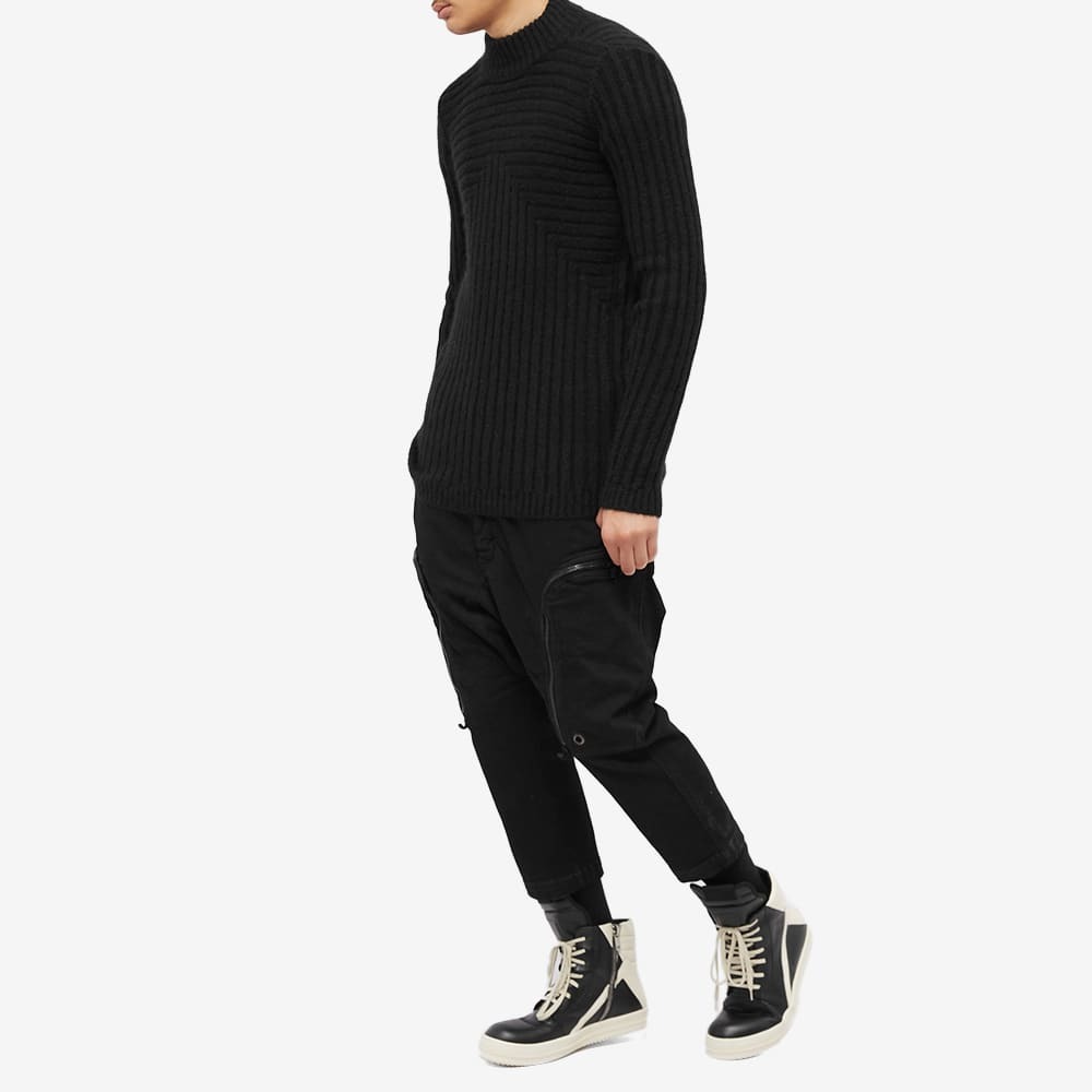 Rick Owens Men's Level Cable Crew Knit in Black