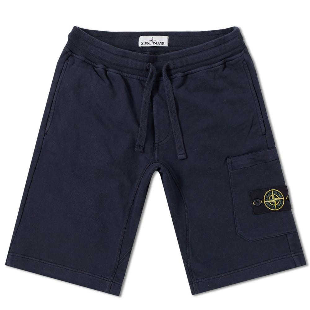 stone island garment dyed sweat short