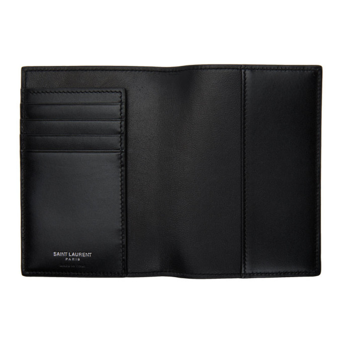 Saint Laurent Black Monogramme Passport Holder Saint Laurent