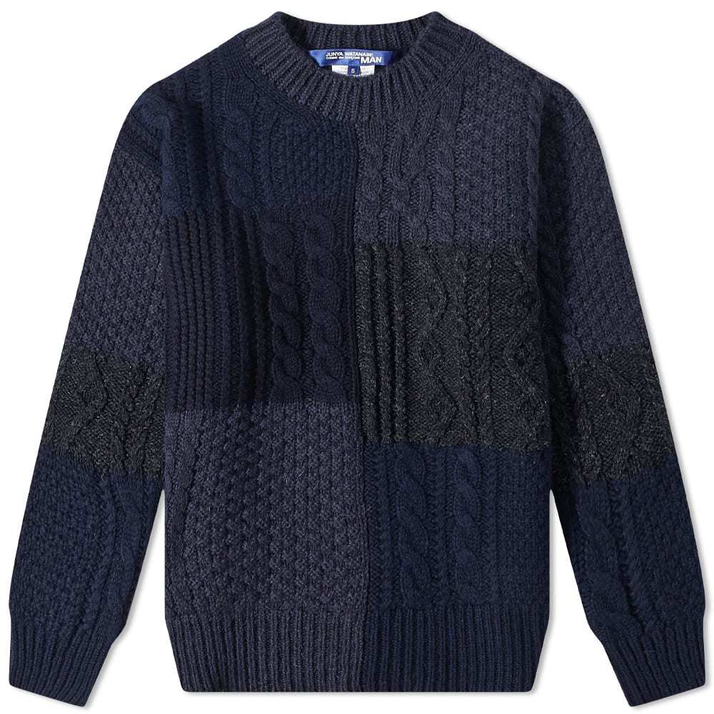 Junya Watanabe MAN Mixed Cable Crew Knit Junya Watanabe