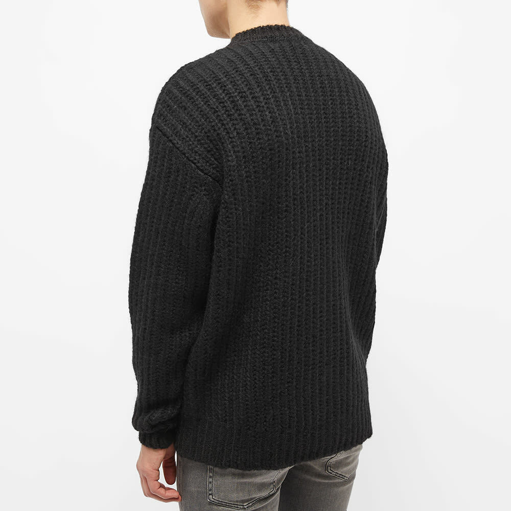 Represent Men's Heavy Rib Knitted Sweater in Black Represent