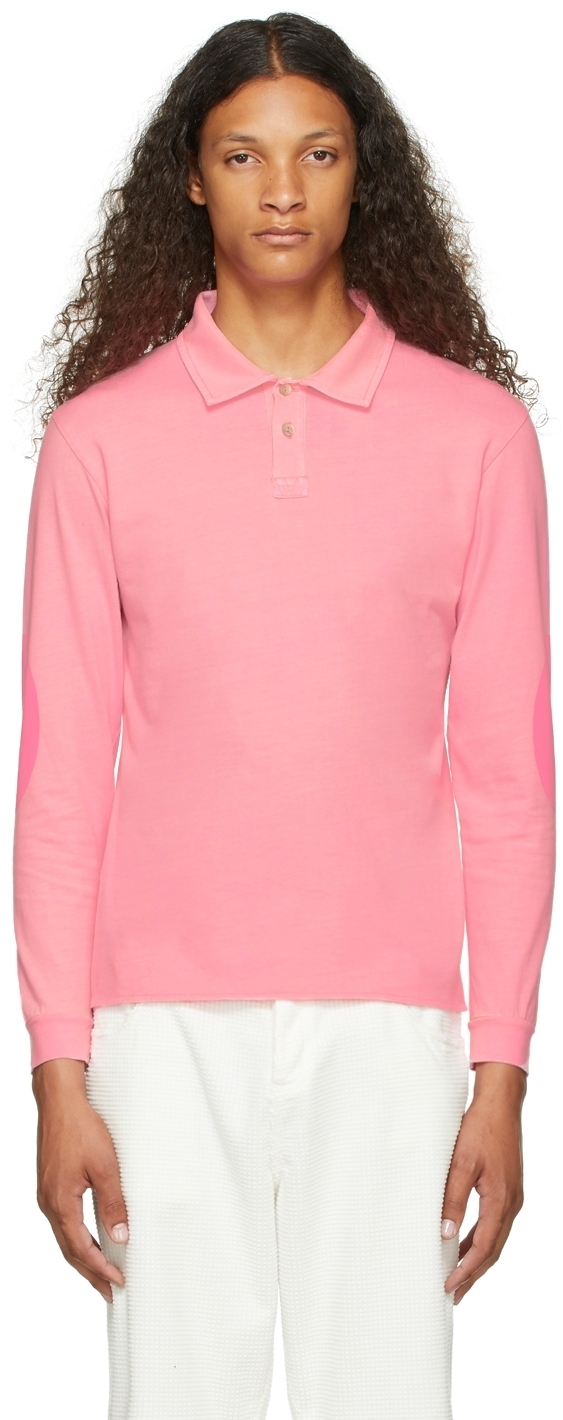 ERL Pink Rugby Long Sleeve T-Shirt ERL