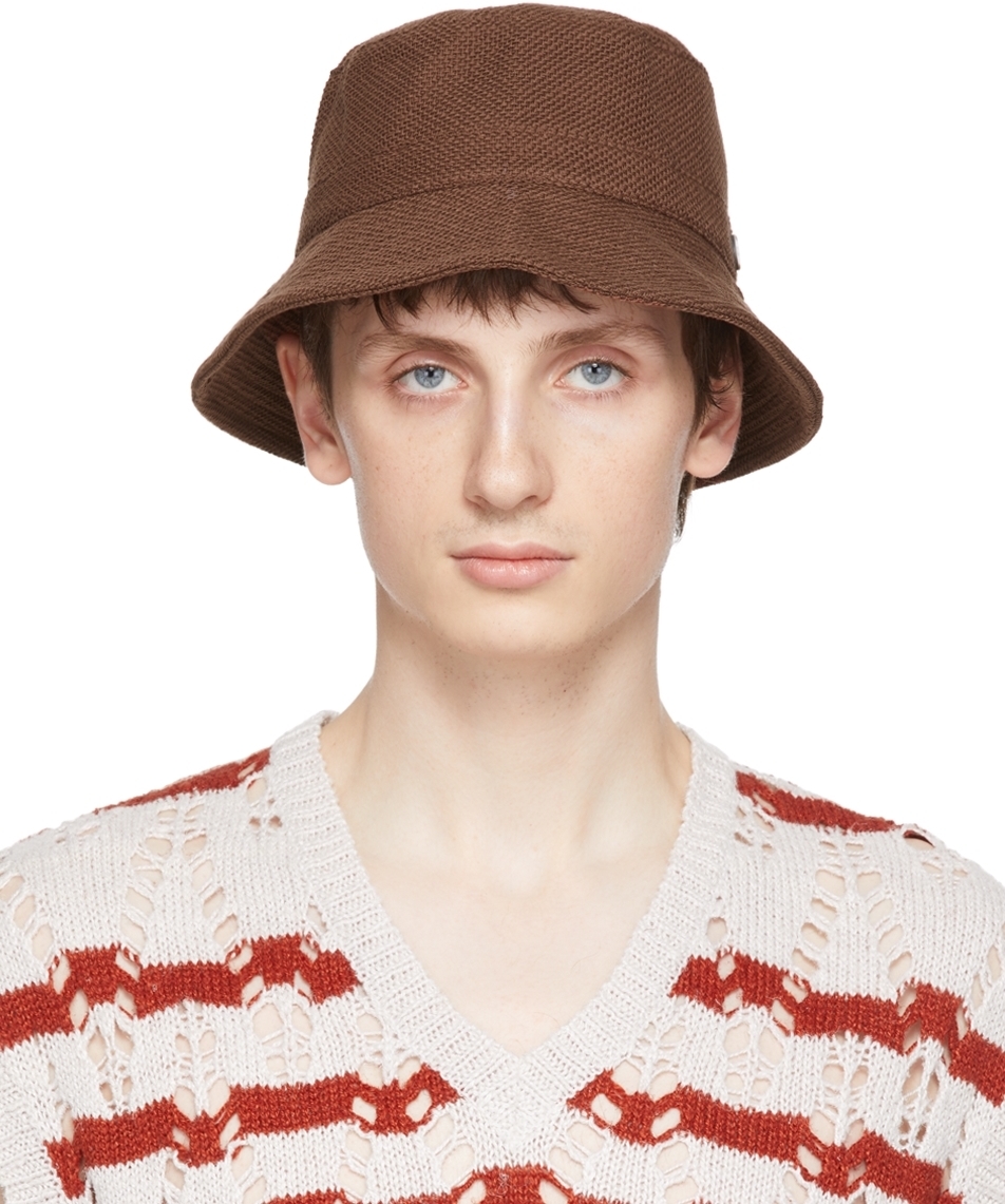Our Legacy Brown Woven Bucket Hat Our Legacy