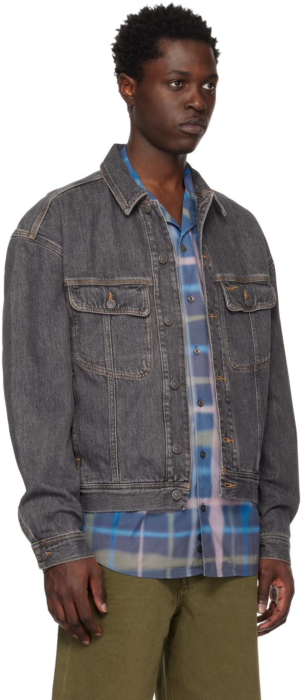 Diesel Gray D-Lillo Denim Jacket Diesel