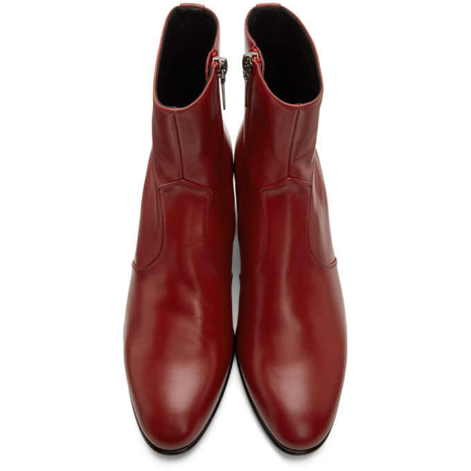 saint laurent red boots