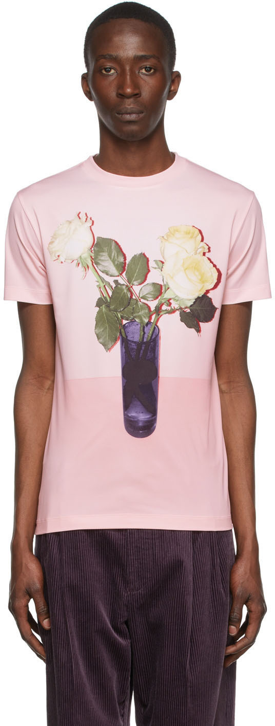 Acne Studios Pink Polyester T-Shirt Acne Studios