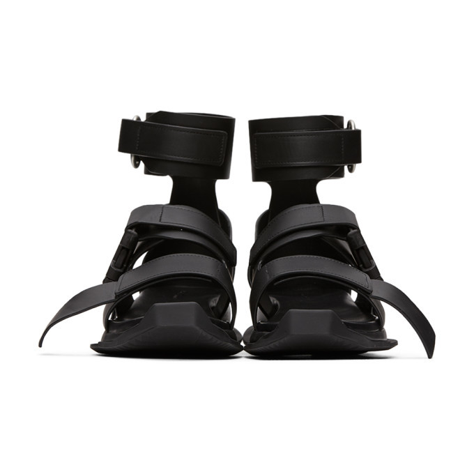 Rick Owens Black Gladi Running Sandals Rick Owens