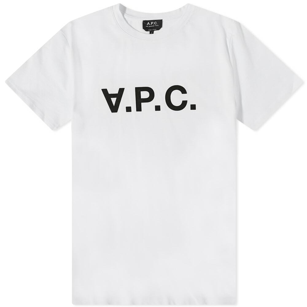 A.P.C. Men's VPC Logo T-Shirt in White/Green A.P.C.