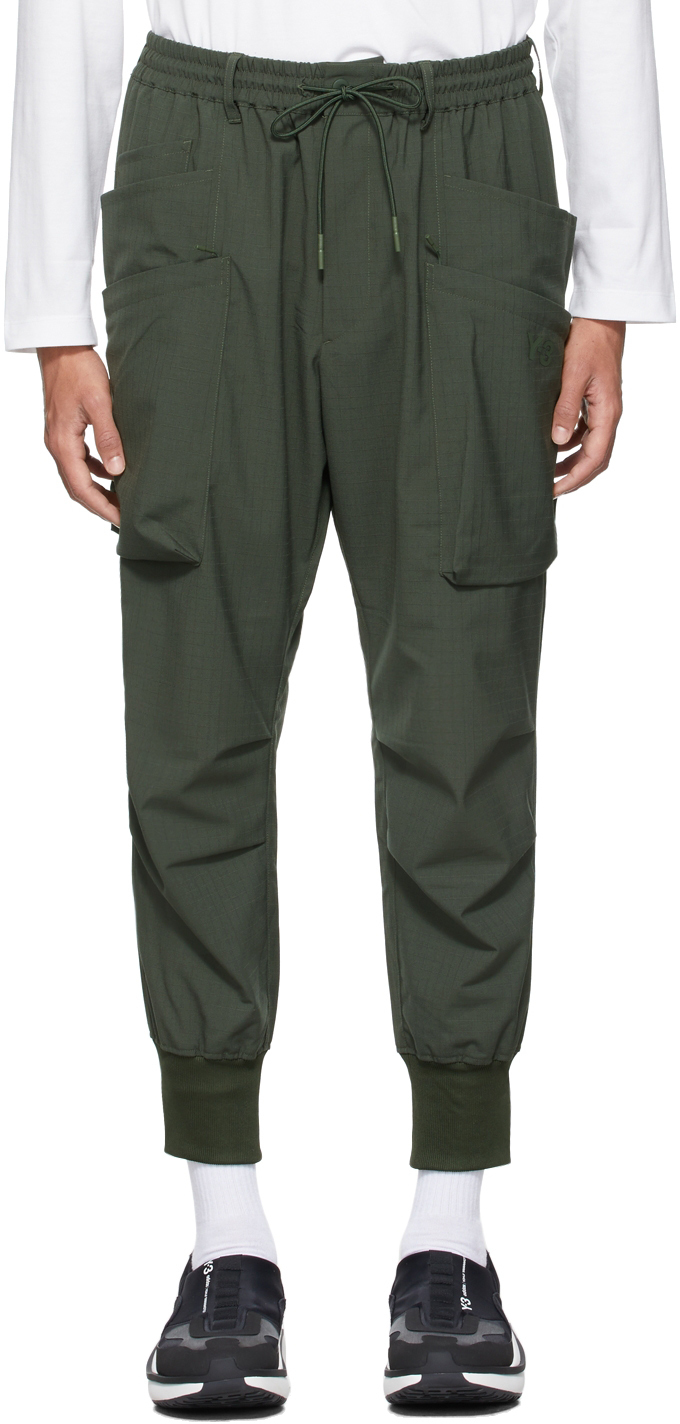 Y-3 Green Ripstop Utility Cargo Pants Y-3