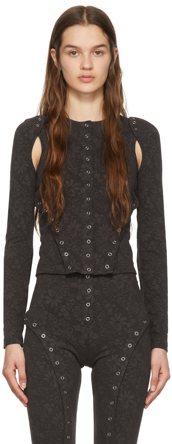 grey cotton cardigan