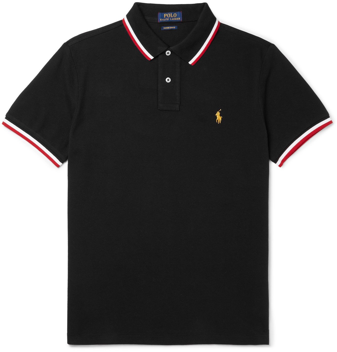 Polo Ralph Lauren Slim Fit Logo Embroidered Contrast Tipped Cotton