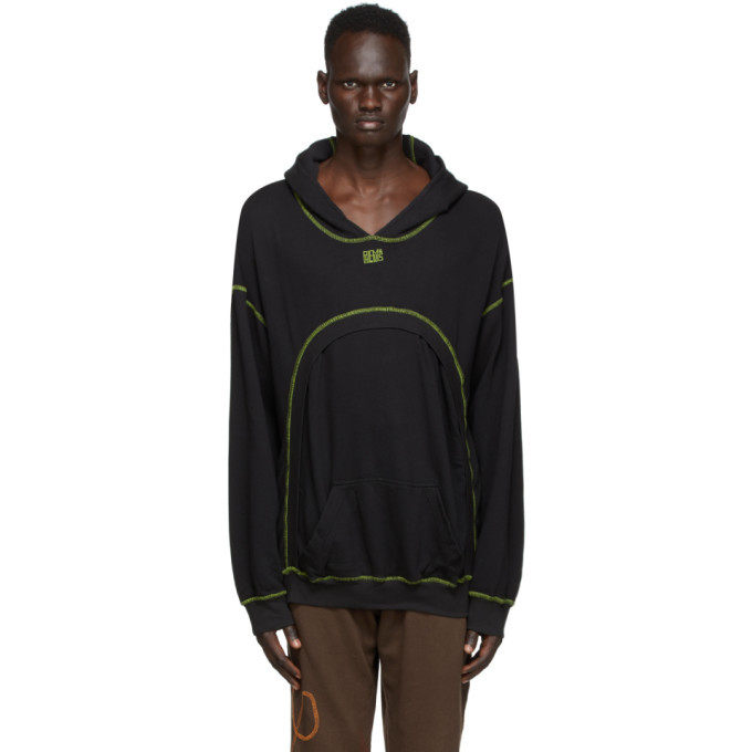 black cut out hoodie