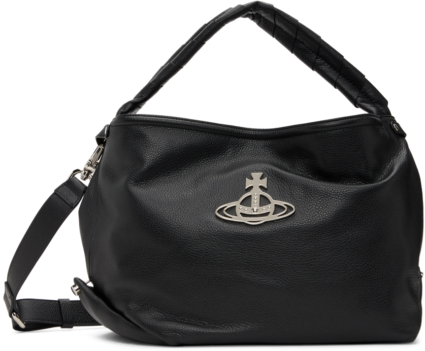 Vivienne Westwood Black Leather Messenger Bag Vivienne Westwood