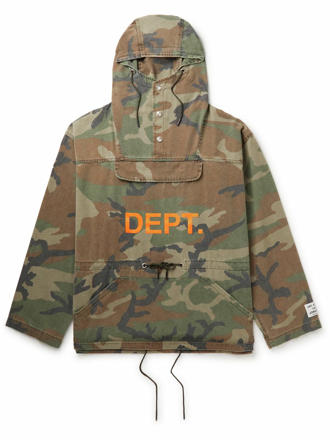 Gil Riley Logo Gallery Dept. - Riley Camouflage Logo-Print Cotton-Twill Hooded Anorak ...