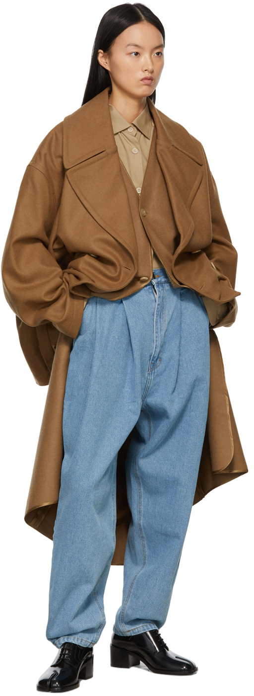 Hed Mayner Tan Wool Coat Hed Mayner