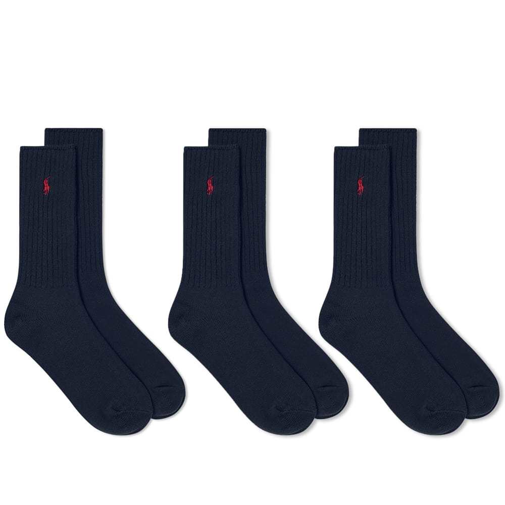 Polo Ralph Lauren Cotton Rib Sock - 3 Pack Blue Polo Ralph Lauren