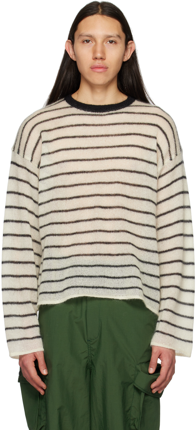SUNNEI Black & Off-White Striped Sweater Sunnei