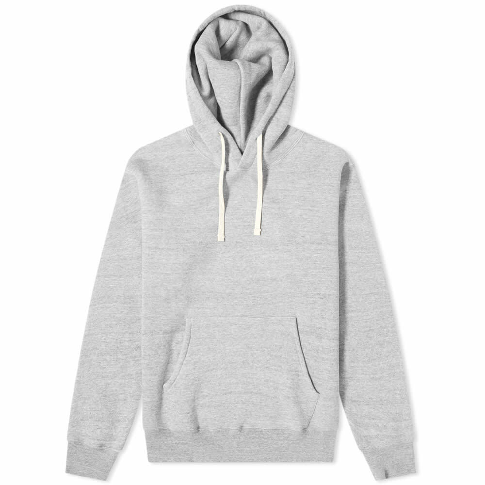 The Real McCoy's Men's 10oz Loopwheel Hoody in Grey The Real McCoys