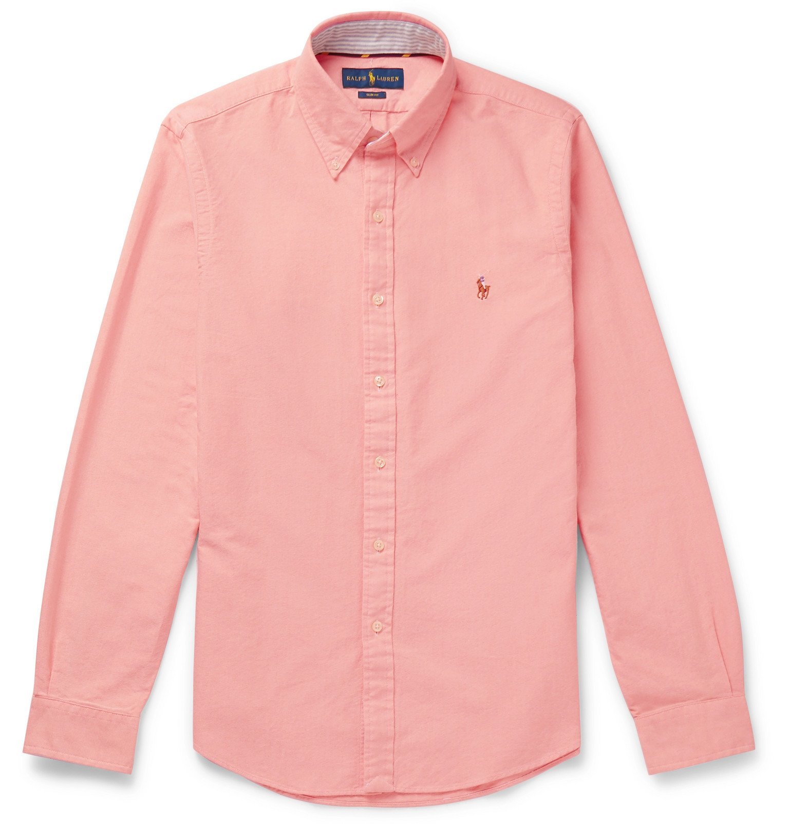 Polo Ralph Lauren Slim-Fit Button-Down Garment-Dyed Cotton Shirt - Orange Polo Ralph Lauren