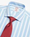 Brooks Brothers Men's Stretch Madison Relaxed-Fit Dress Shirt, Non-Iron Bold Stripe | Blue