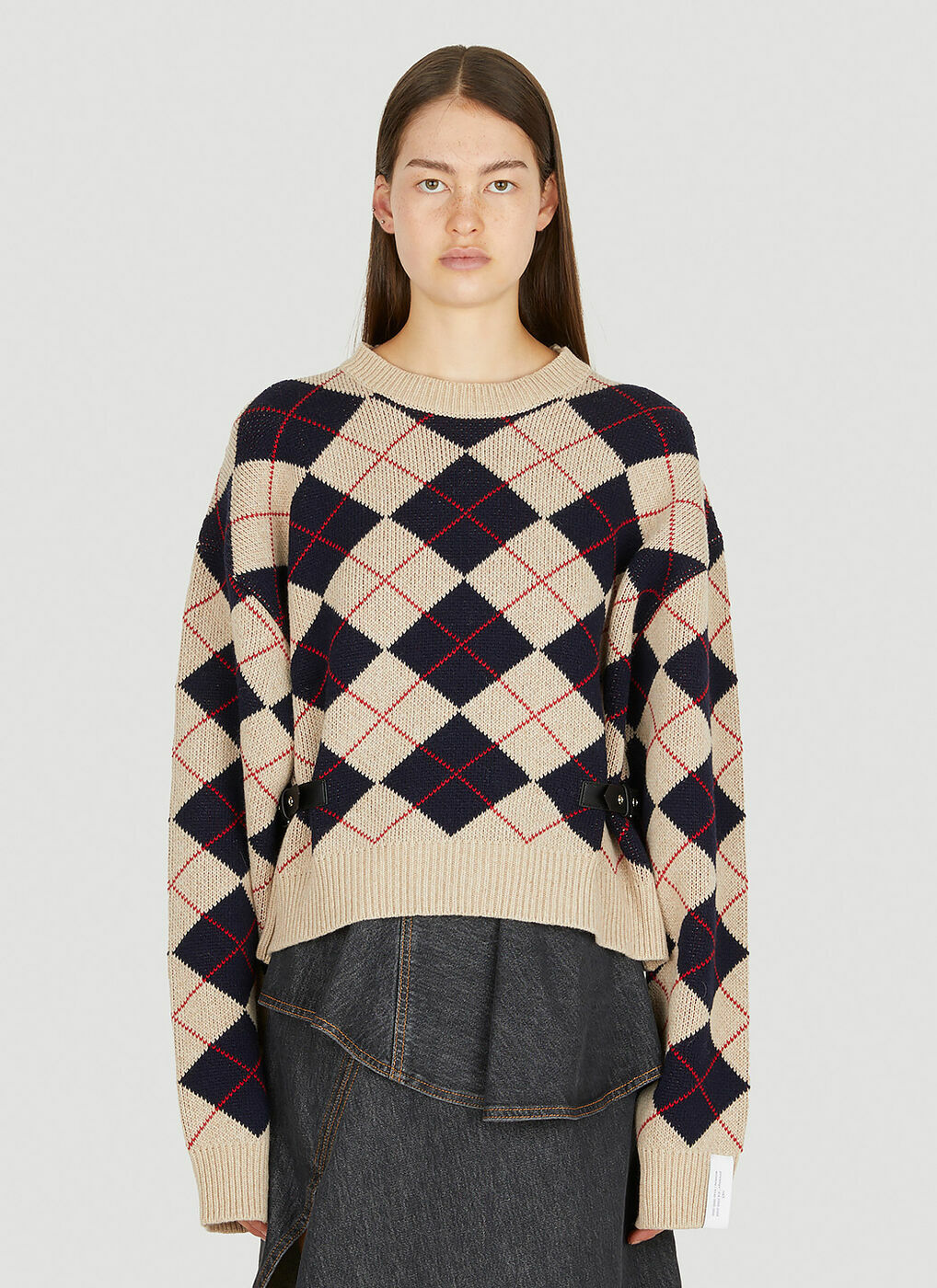 Argyle Sweater in Beige Rokh