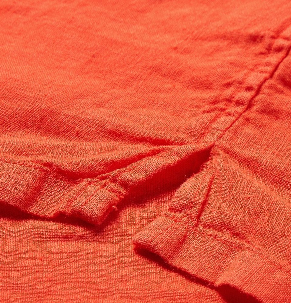 Theory - Slub Linen Shirt - Orange Theory