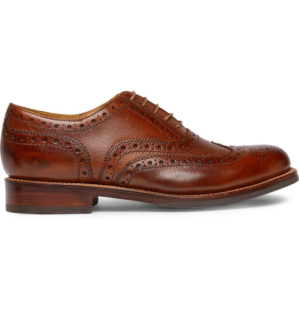 grenson stanley leather wingtip brogues