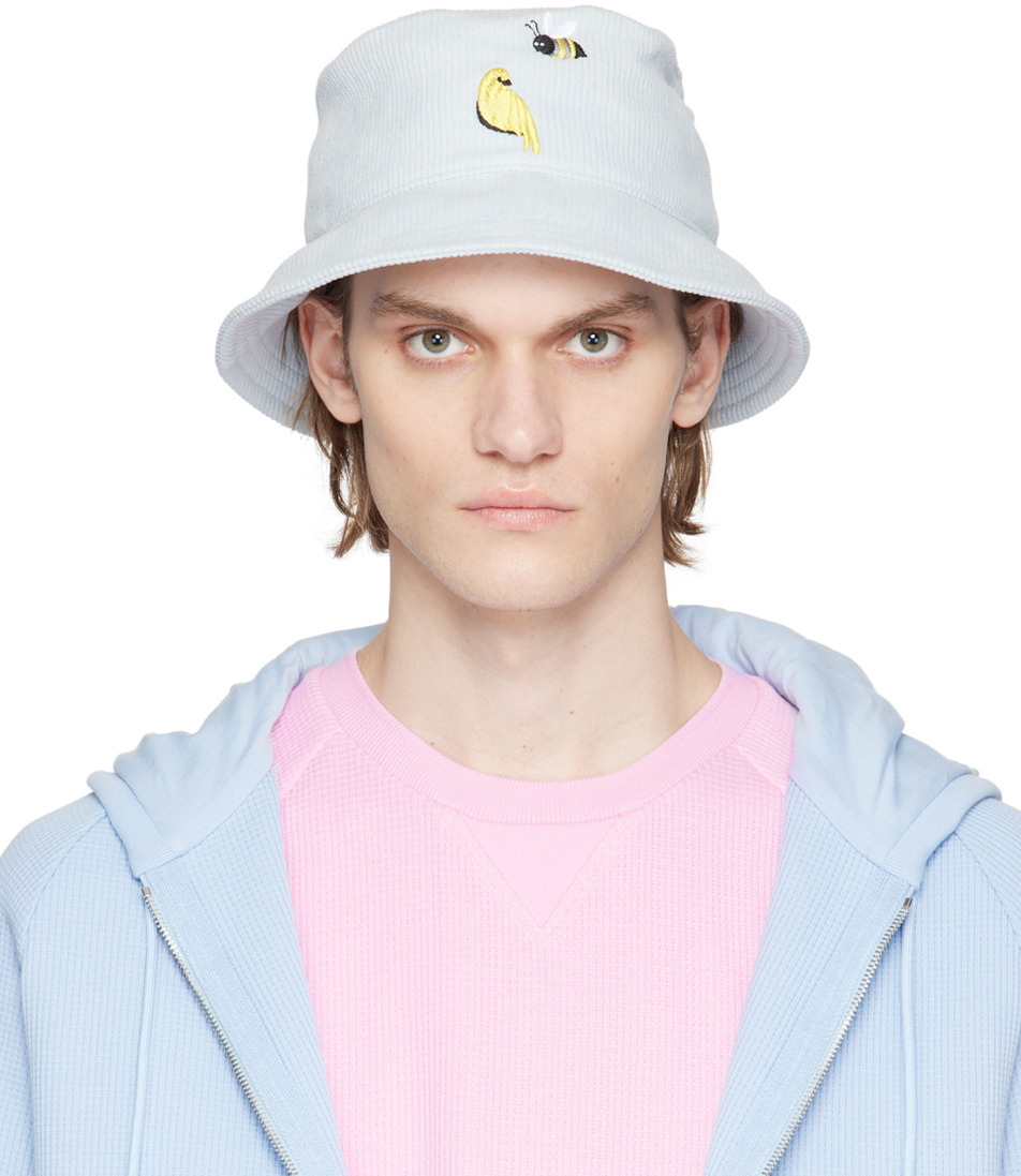 Thom Browne Blue Birds & Bees Bucket Hat Thom Browne