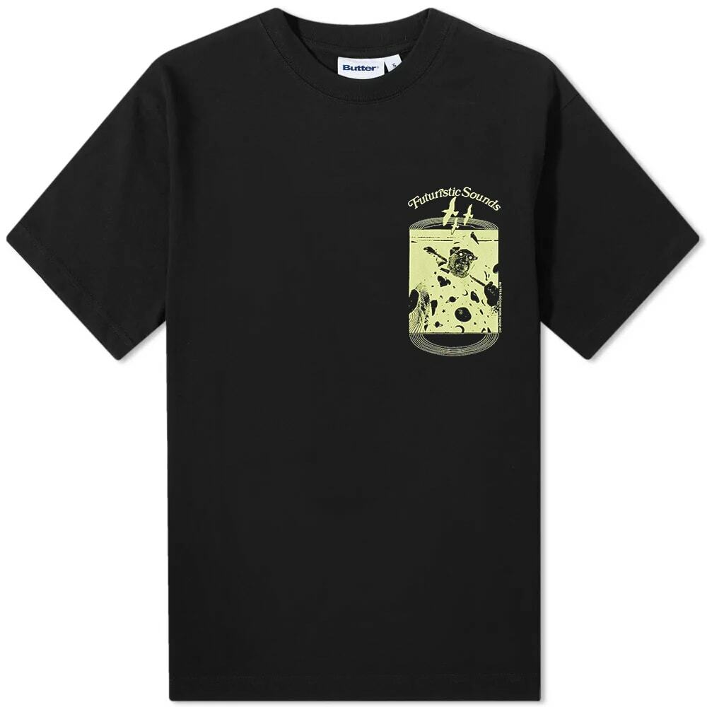 Butter Goods Men's Futuristic Sounds TShirt in Black Butter Goods