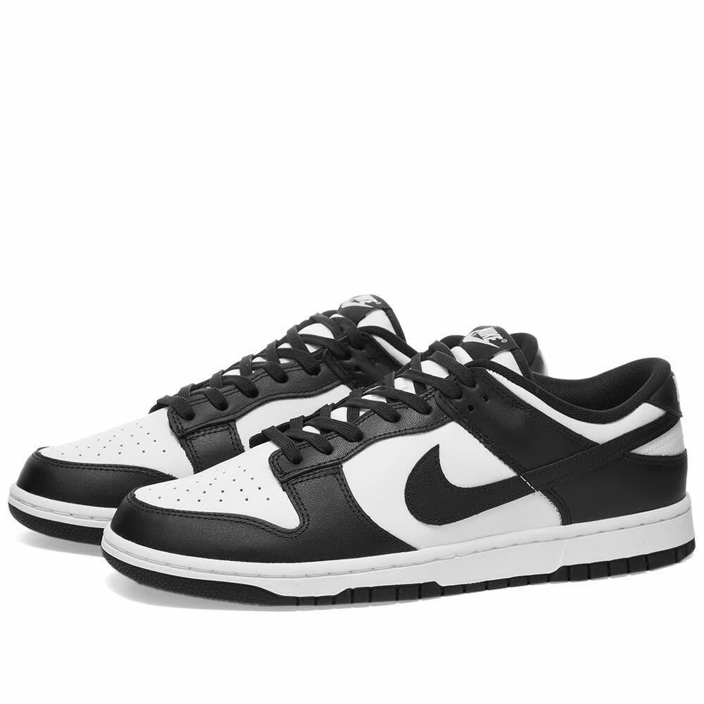 Nike Men's Dunk Low Retro Sneakers in White/Black/White Nike