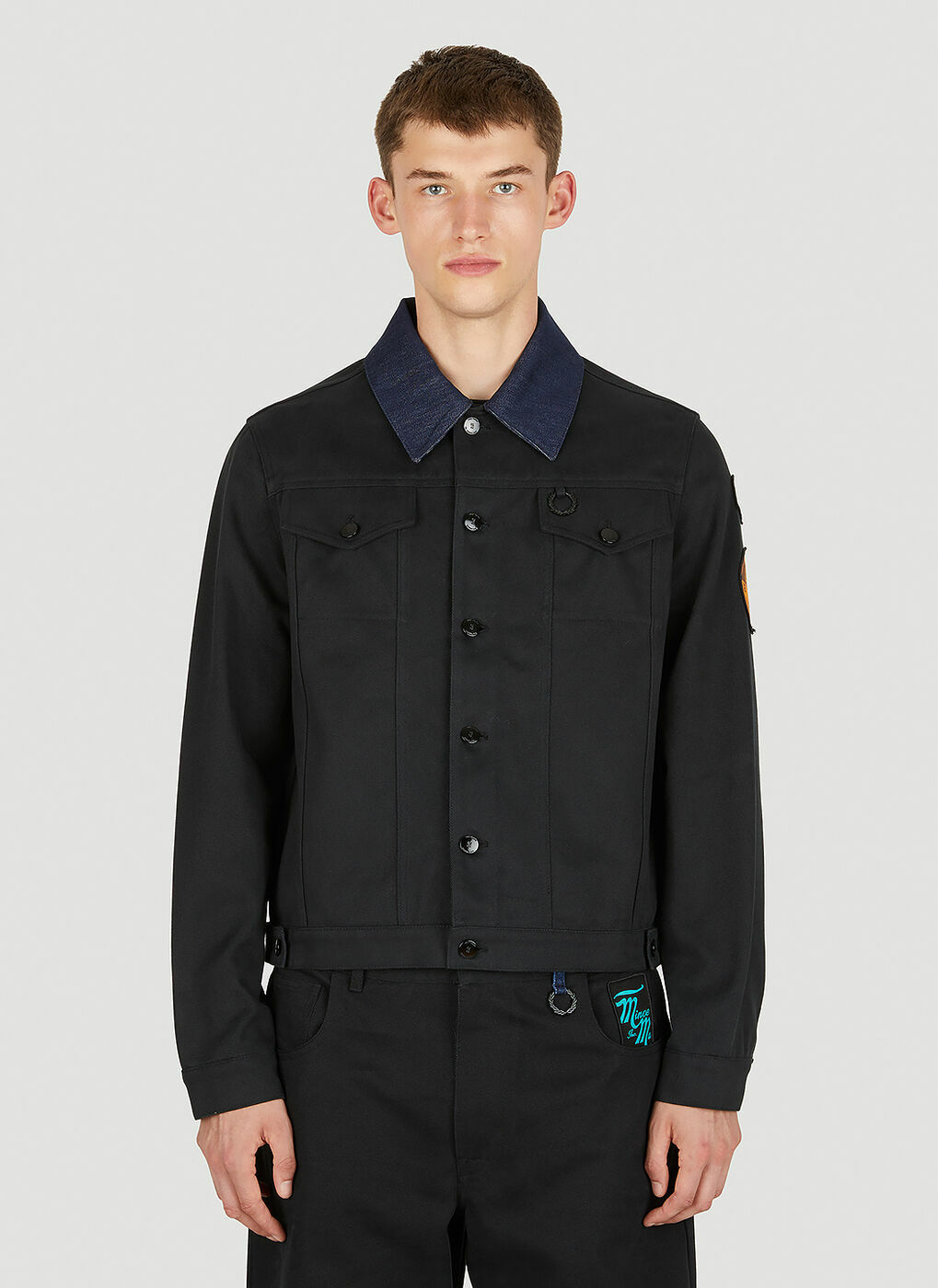 Raf Simons - Oversized Logo-Appliquéd Faux Fur-Lined Denim Jacket 