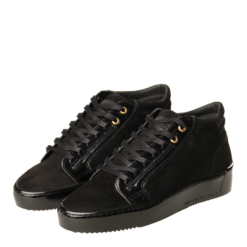 android homme mid top suede trainers