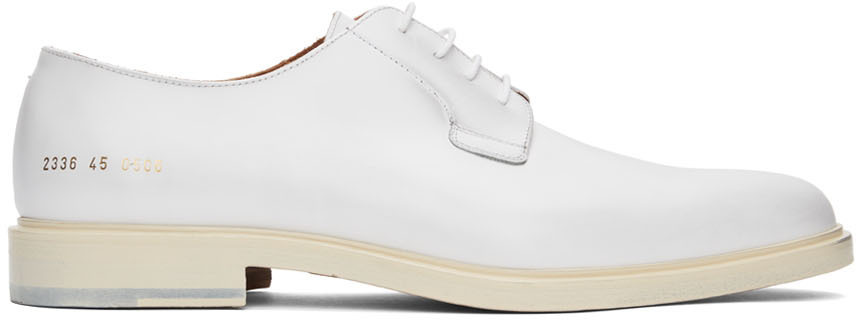 Photo: Common Projects White Smudged Derbys
