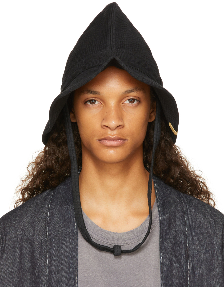 Visvim Black Moleskin Panamka Scout Bucket Hat Visvim