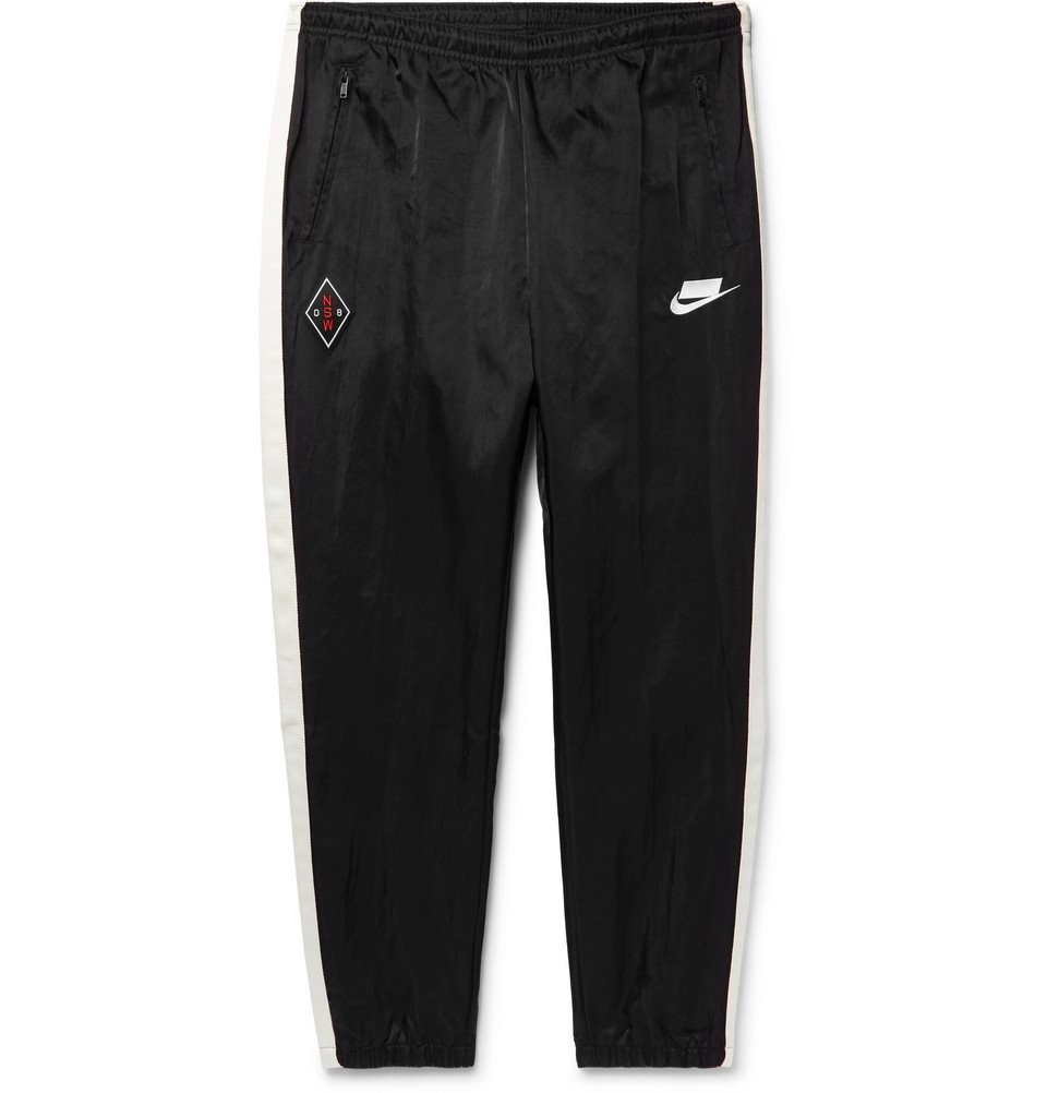 Nike - Sportswear Tapered Striped Nylon Track Pants - Black Nike