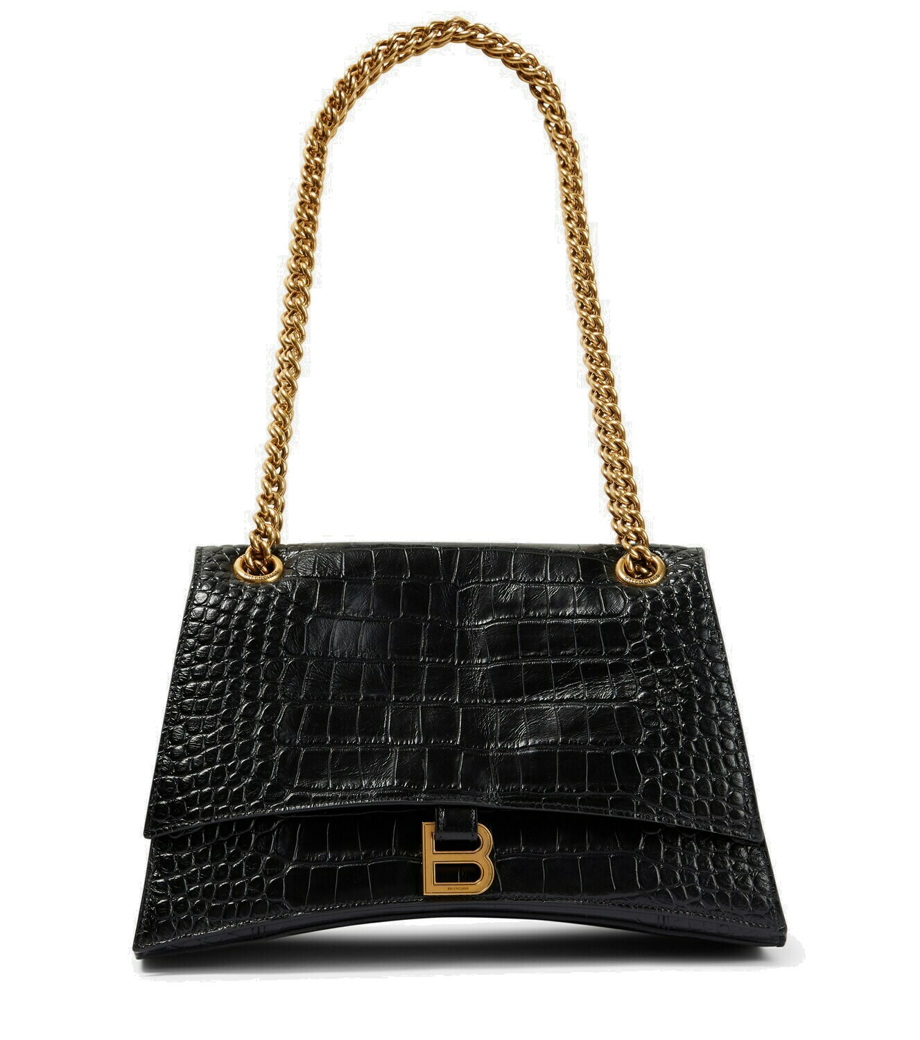 Balenciaga - Crush Medium croc-effect leather shoulder bag Balenciaga