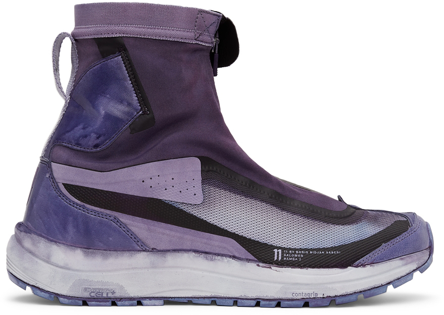 11 by Boris Bidjan Saberi Purple & Black Salomon Edition Bamba 2 High ...